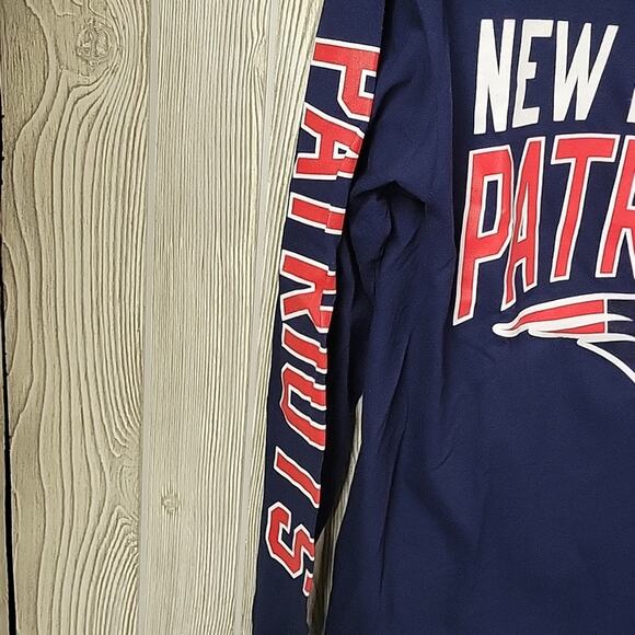 New England Patriots NFL Navy Long Sleeve Tee Shirt Adult Size Medium NWT - Picture 4 of 12